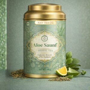 Aloe Saunf Herbal Tea (100g) Natural Digestive Tea for Gut Health, Detox & Fresh Breath