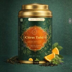 Citrus Tulsi Green Tea (100g) Immunity Booster Herbal Tea for Digestion & Refreshing Energy